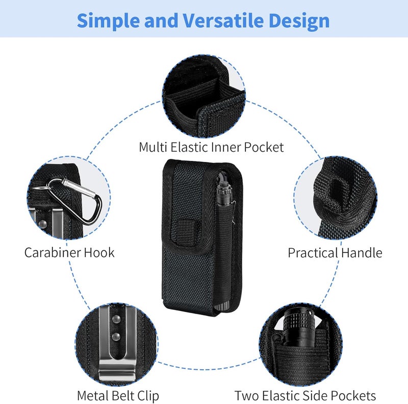 KENOBEE Multitool Sheath EDC Pouch Compatible with Leatherman Wave Plus Wingman Surge Rebar, Multi-Purpose Belt Clip Tool Holder Bag, Utility Tactical Waist Pack Camping Hiking Pocket Organizer Case - Image 5